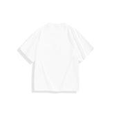 Men's White Graphic Embroidered Cotton T-Shirt